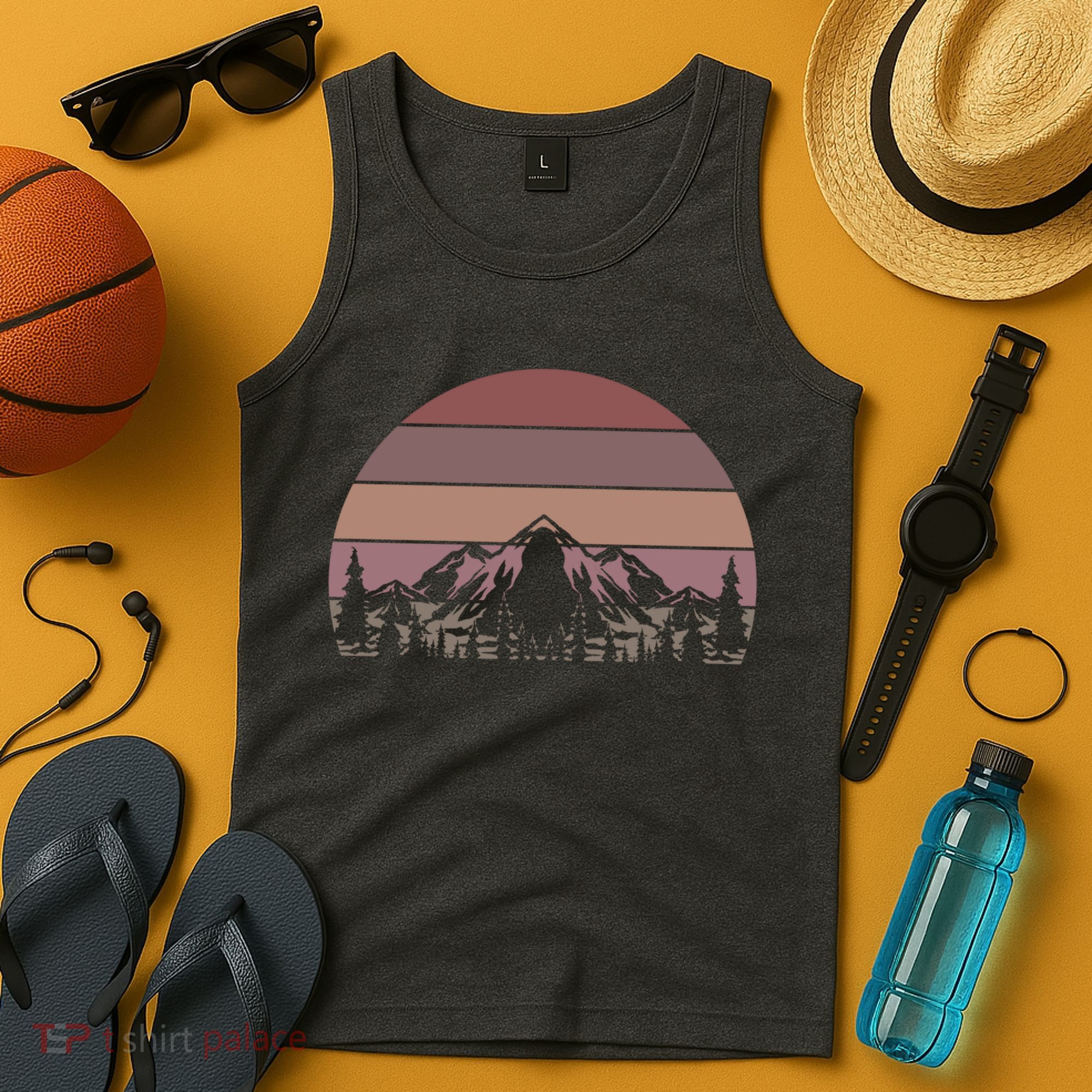 Retro Camping Mountain Hike Hobby Sport Hiker Gift Hiking  Tank Top