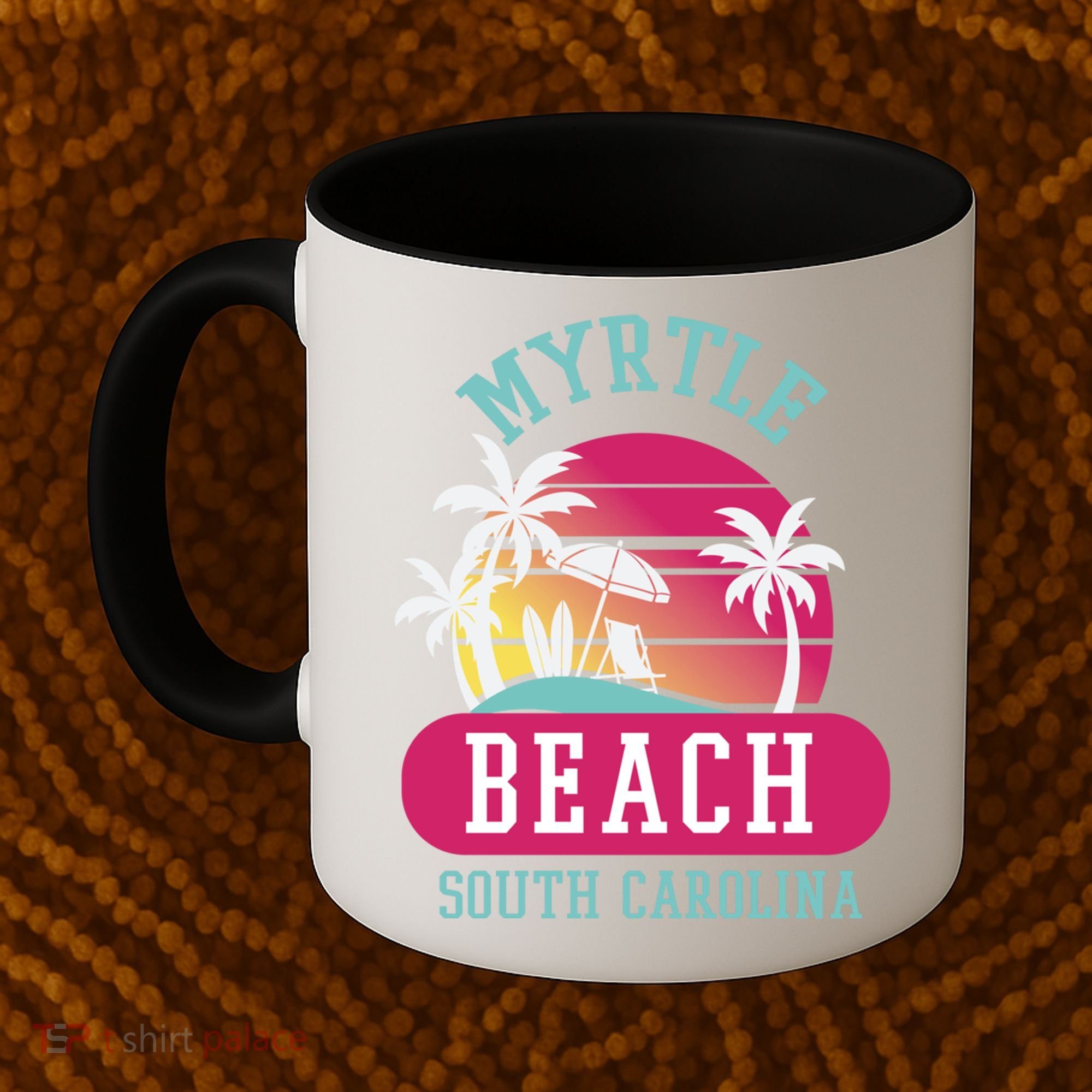 Retro Cool Myrtle Beach Sc Beaches Gift Coffee Mug