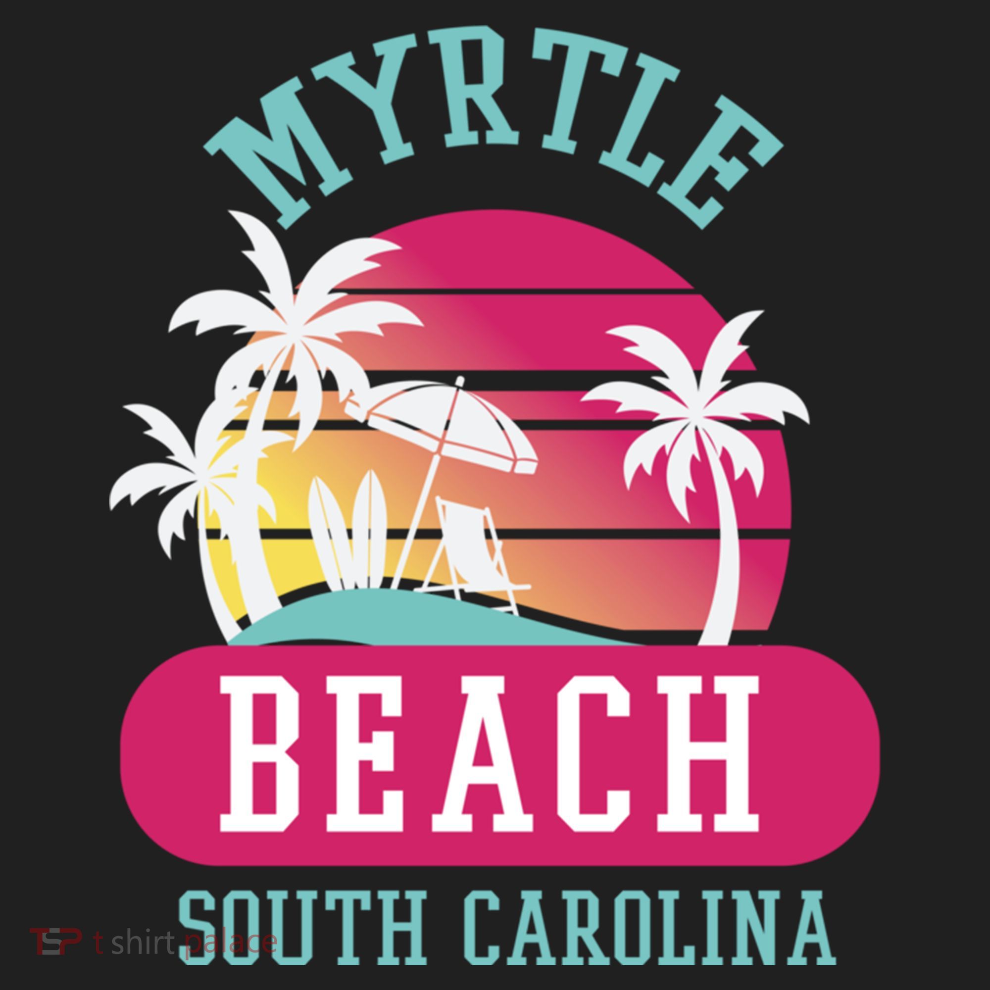 Retro Cool Myrtle Beach Sc Beaches Gift Beanie