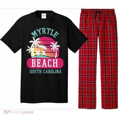 Retro Cool Myrtle Beach Sc Beaches Gift Pajama Set