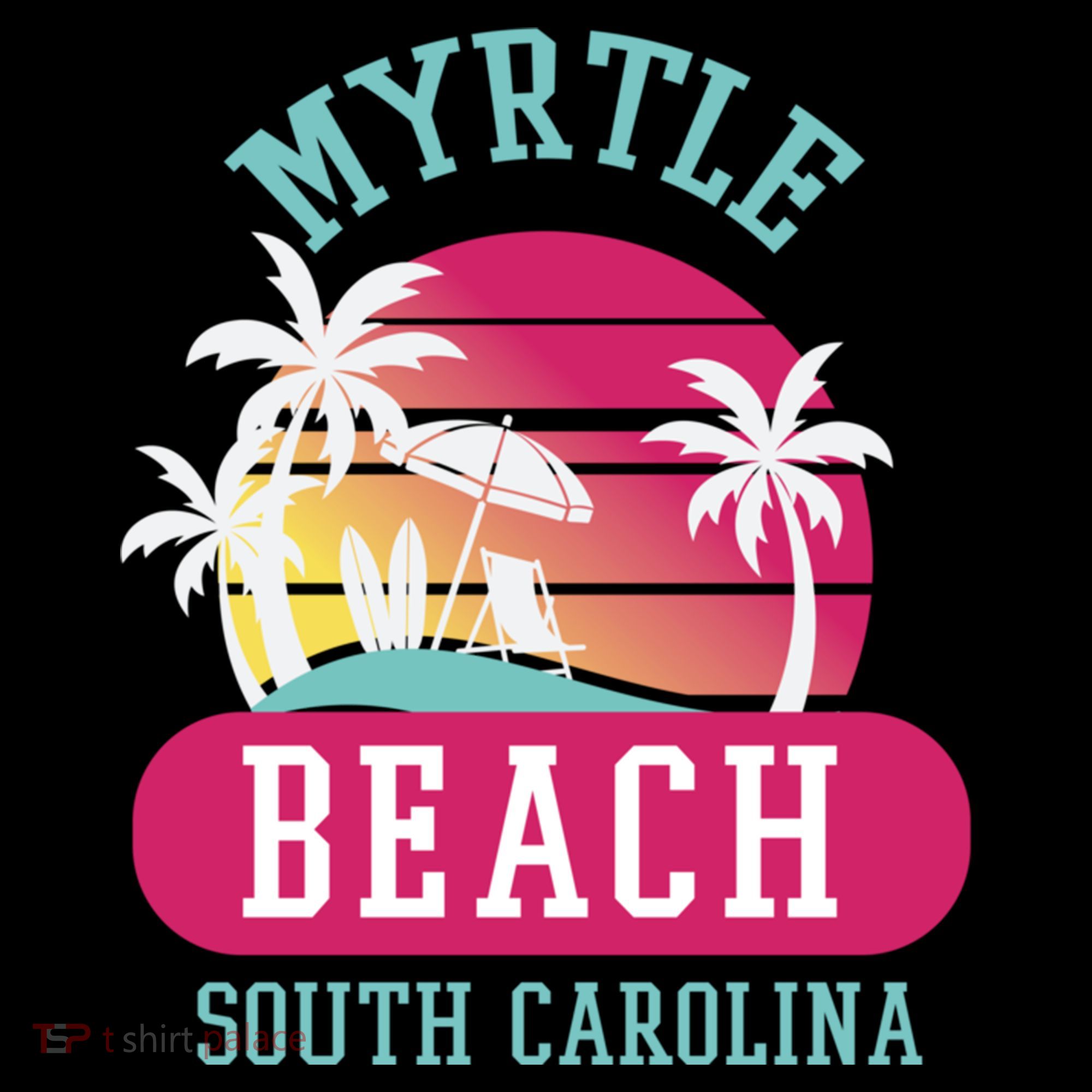 Retro Cool Myrtle Beach Sc Beaches Gift Women's Hoodie