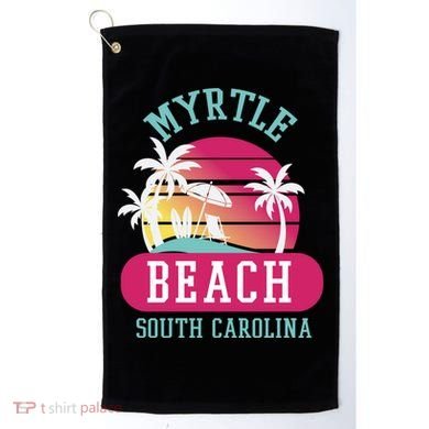 Retro Cool Myrtle Beach Sc Beaches Gift Golf Towel