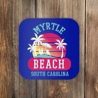 Retro Cool Myrtle Beach Sc Beaches Gift Coaster thumb 0