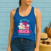 Retro Cool Myrtle Beach Sc Beaches Gift Women's Tank Top thumb 2