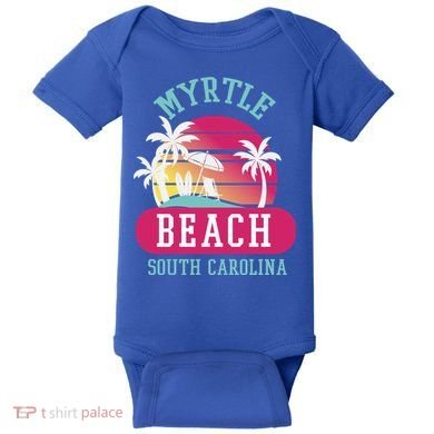 Retro Cool Myrtle Beach Sc Beaches Gift Baby Bodysuit
