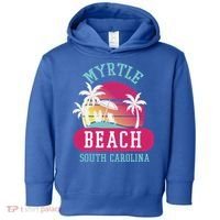 Retro Cool Myrtle Beach Sc Beaches Gift Toddler Hoodie thumb 0
