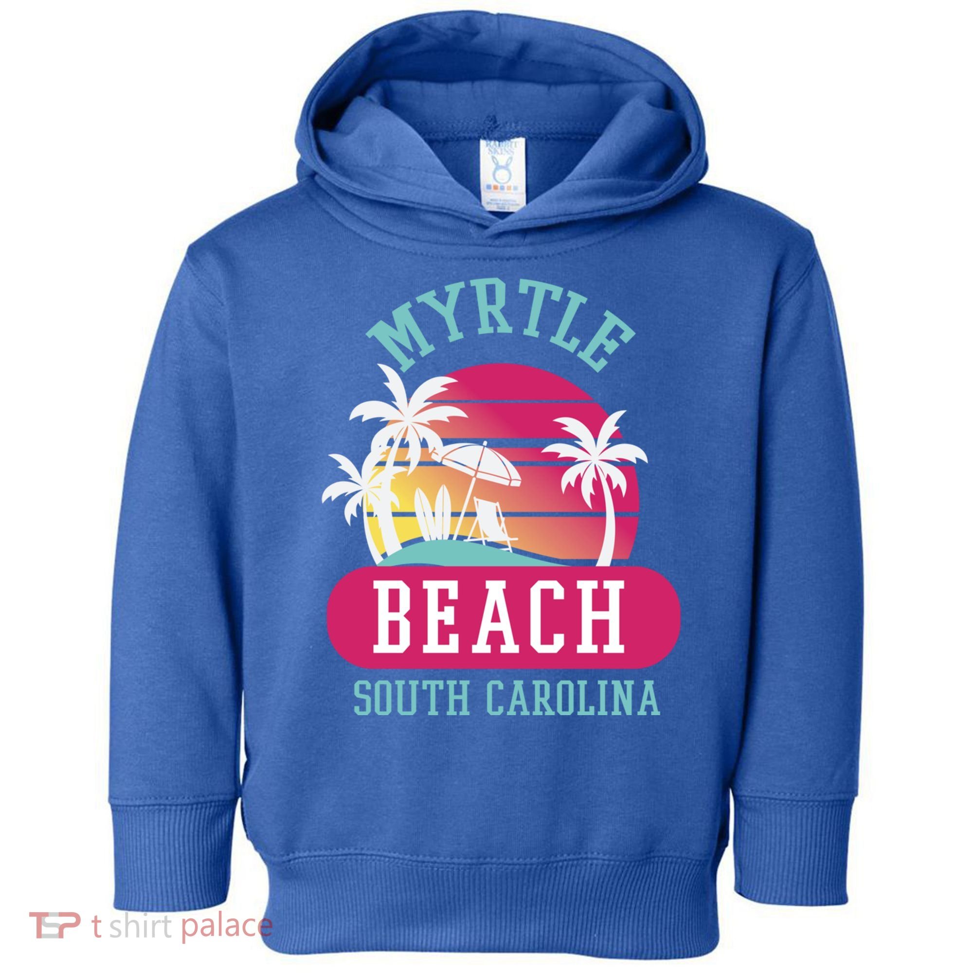 Retro Cool Myrtle Beach Sc Beaches Gift Toddler Hoodie