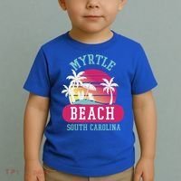 Retro Cool Myrtle Beach Sc Beaches Gift Toddler T-Shirt thumb 2