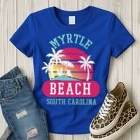 Retro Cool Myrtle Beach Sc Beaches Gift Women's T-Shirt thumb 3