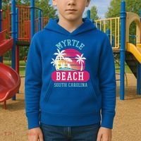Retro Cool Myrtle Beach Sc Beaches Gift Kids Hoodie thumb 2