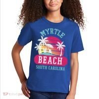 Retro Cool Myrtle Beach Sc Beaches Gift Kids T-Shirt thumb 2