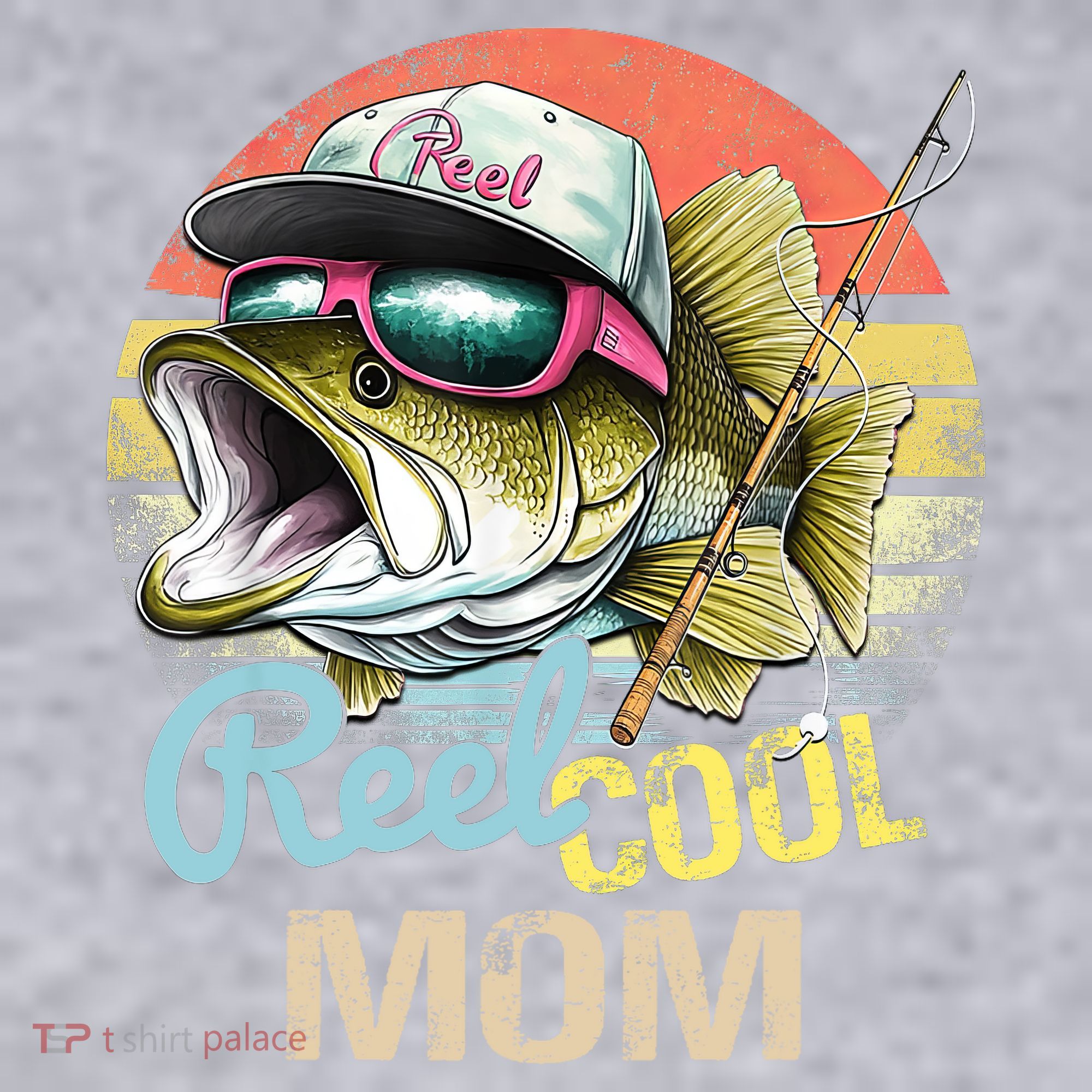 Reel Cool Mom Funny Fishing Quotes For Uncle Women's Racerback Cropped Tank