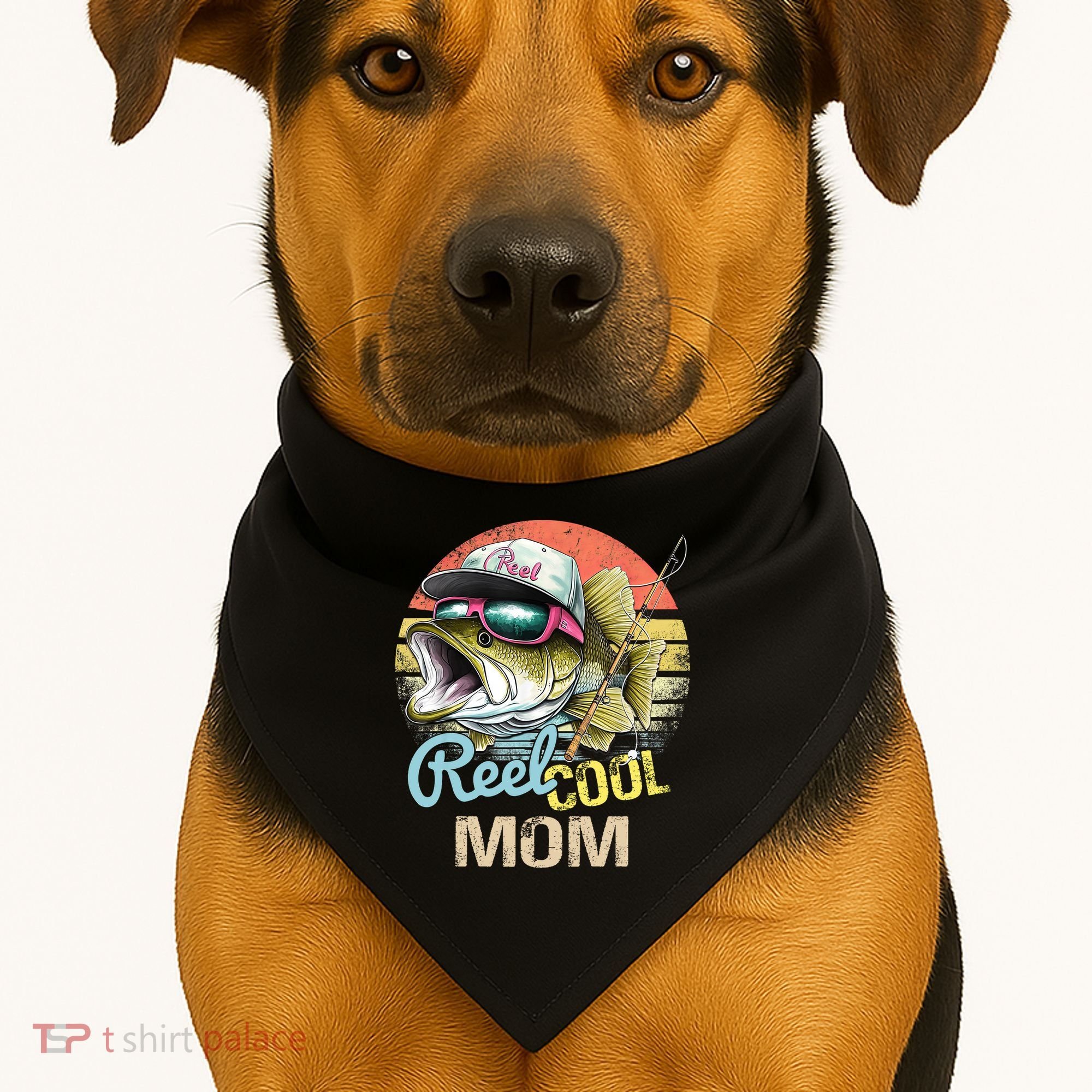 Reel Cool Mom Funny Fishing Quotes For Uncle USA-Made Doggie Bandana