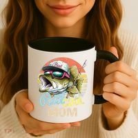 Reel Cool Mom Funny Fishing Quotes For Uncle Coffee Mug thumb 3