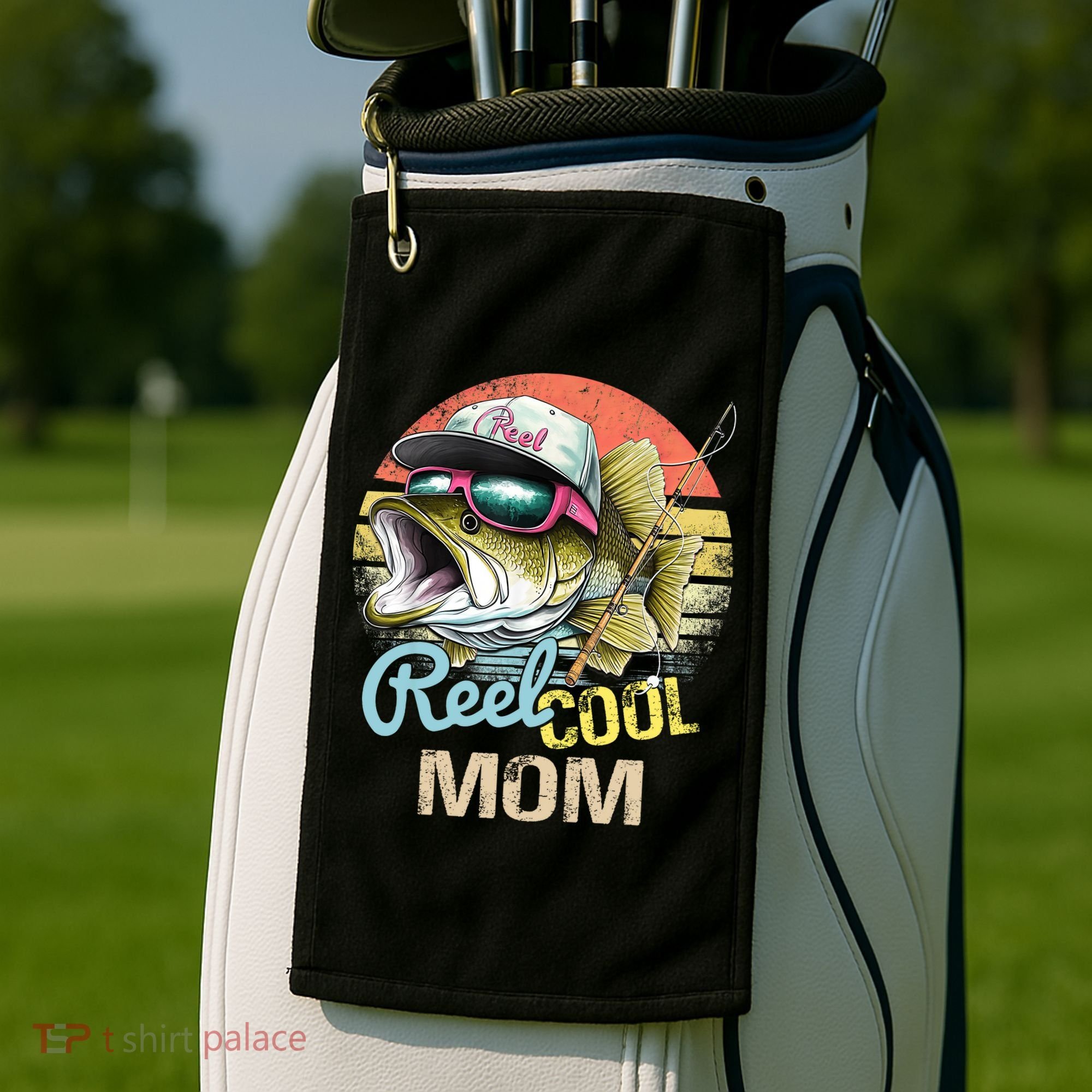 Reel Cool Mom Funny Fishing Quotes For Uncle Golf Towel