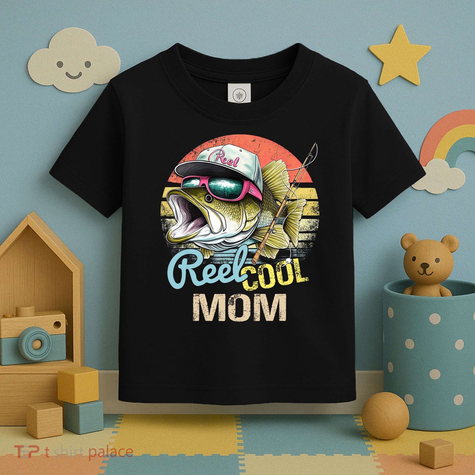 Reel Cool Mom Funny Fishing Quotes For Uncle Toddler T-Shirt