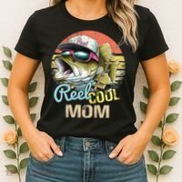 Reel Cool Mom Funny Fishing Quotes For Uncle Women's T-Shirt thumb 2