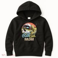Reel Cool Mom Funny Fishing Quotes For Uncle Kids Hoodie thumb 0