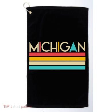 Retro Colors Michigan Golf Towel