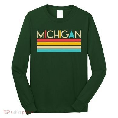 Retro Colors Michigan Long Sleeve Shirt