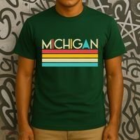 Retro Colors Michigan T-Shirt thumb 3