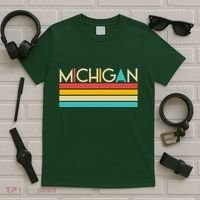Retro Colors Michigan T-Shirt thumb 5