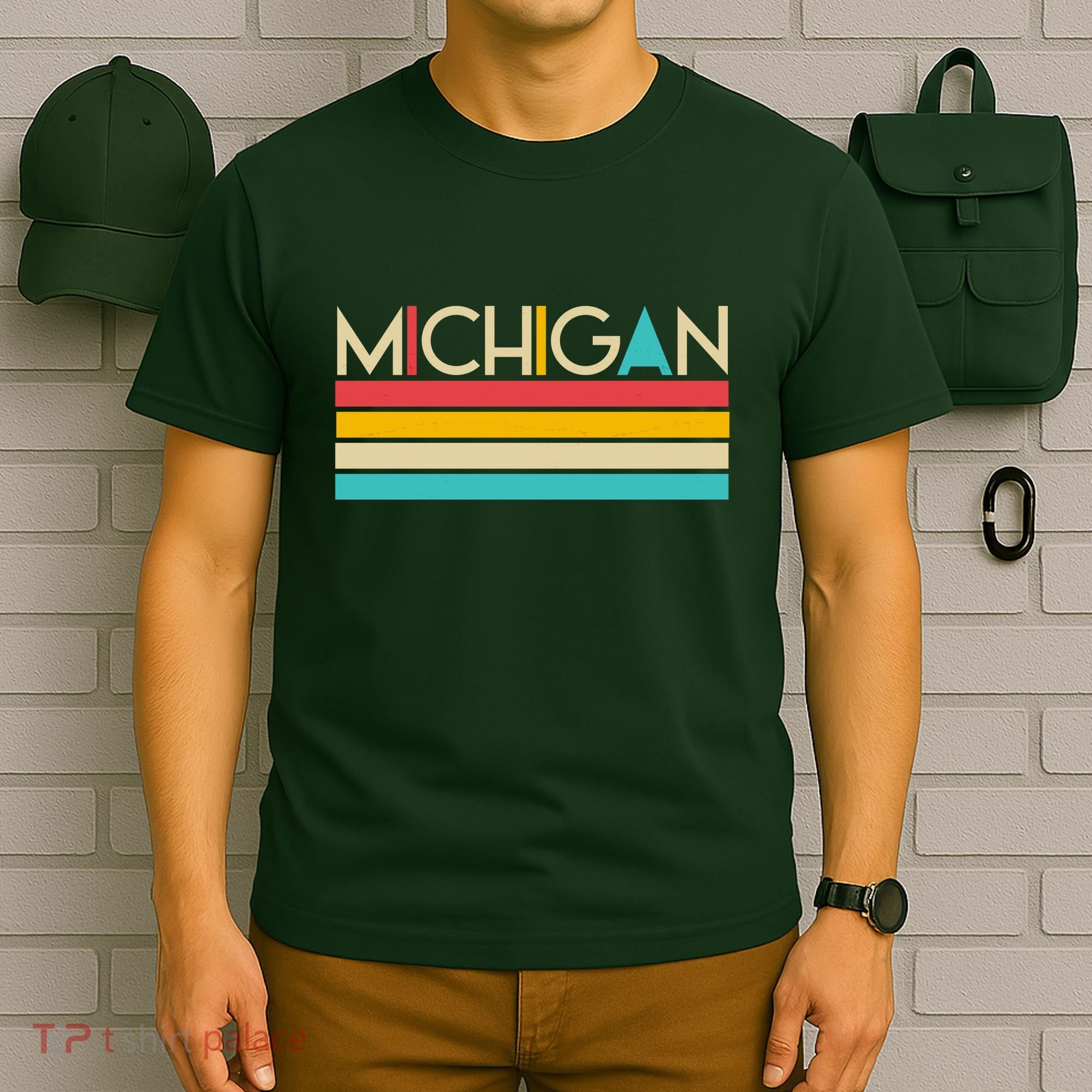 Retro Colors Michigan T-Shirt