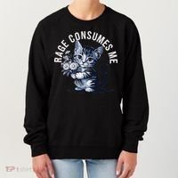 Rage Consumes Me Funny Cat Meme Women's Sweatshirt thumb 0