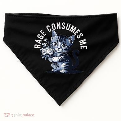 Rage Consumes Me Funny Cat Meme USA-Made Doggie Bandana