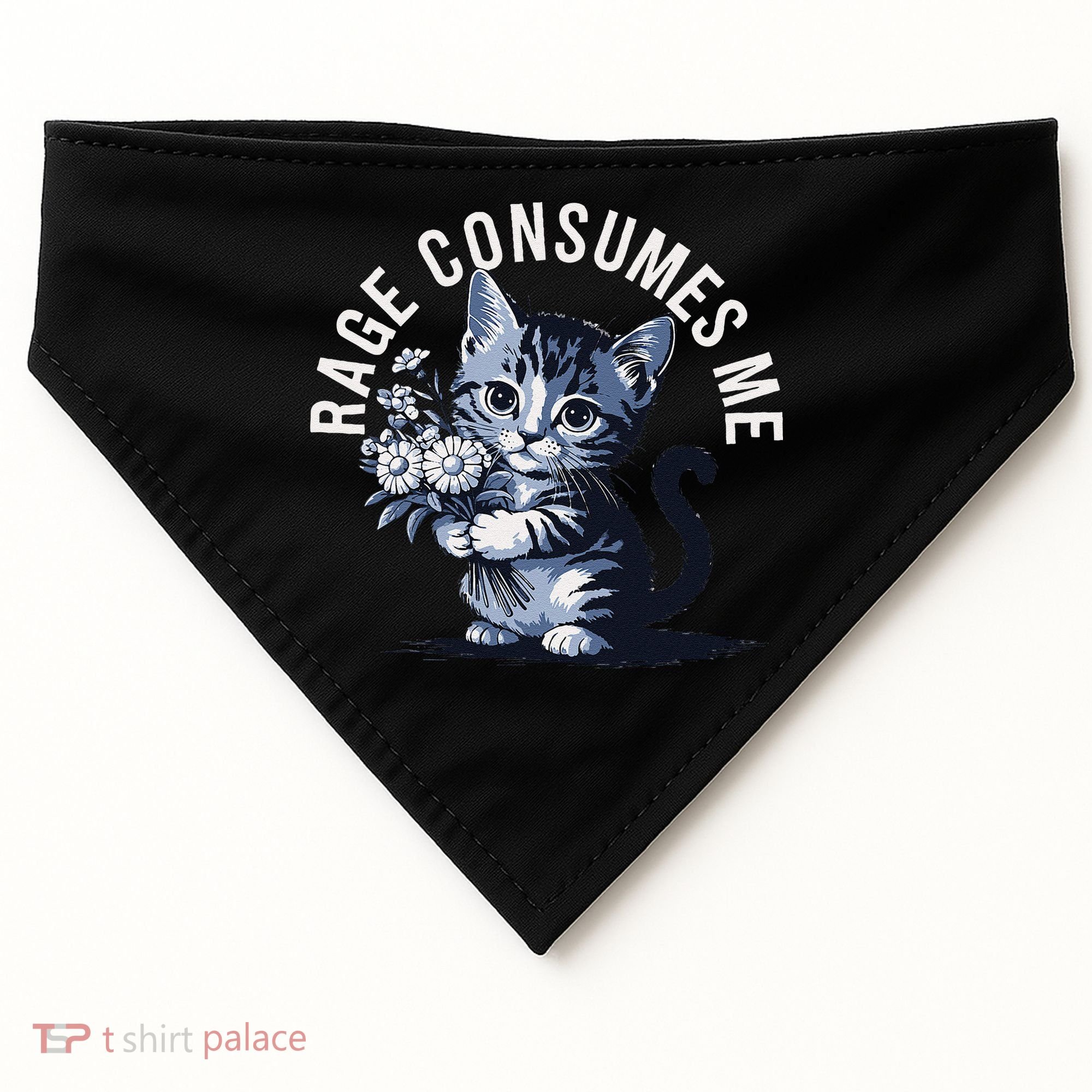 Rage Consumes Me Funny Cat Meme USA-Made Doggie Bandana