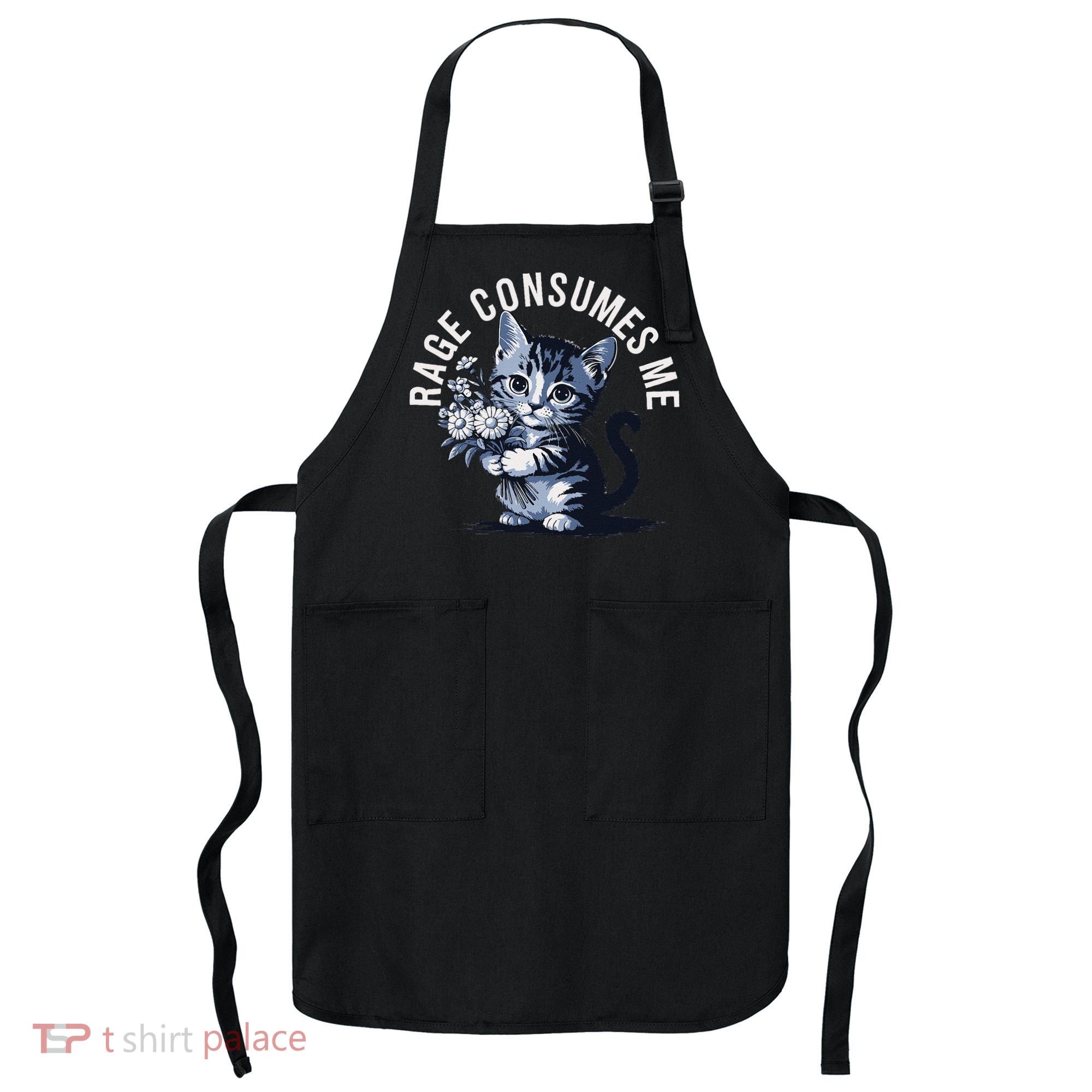 Rage Consumes Me Funny Cat Meme Apron