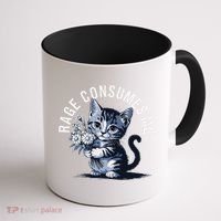 Rage Consumes Me Funny Cat Meme Coffee Mug thumb 1