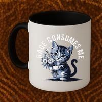 Rage Consumes Me Funny Cat Meme Coffee Mug thumb 2