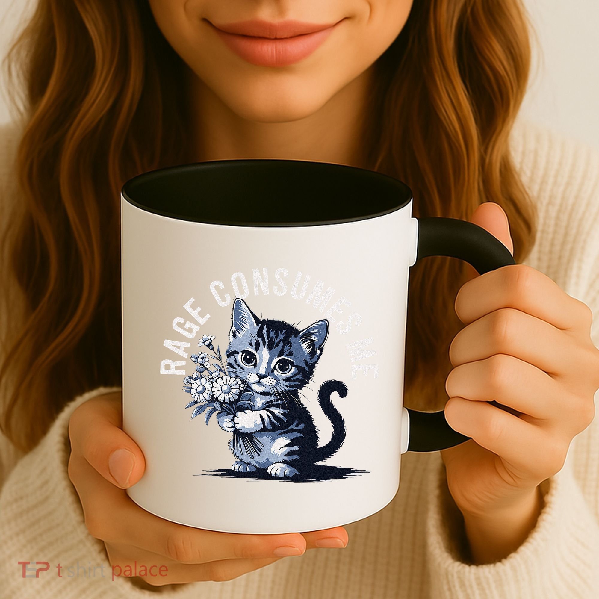 Rage Consumes Me Funny Cat Meme Coffee Mug