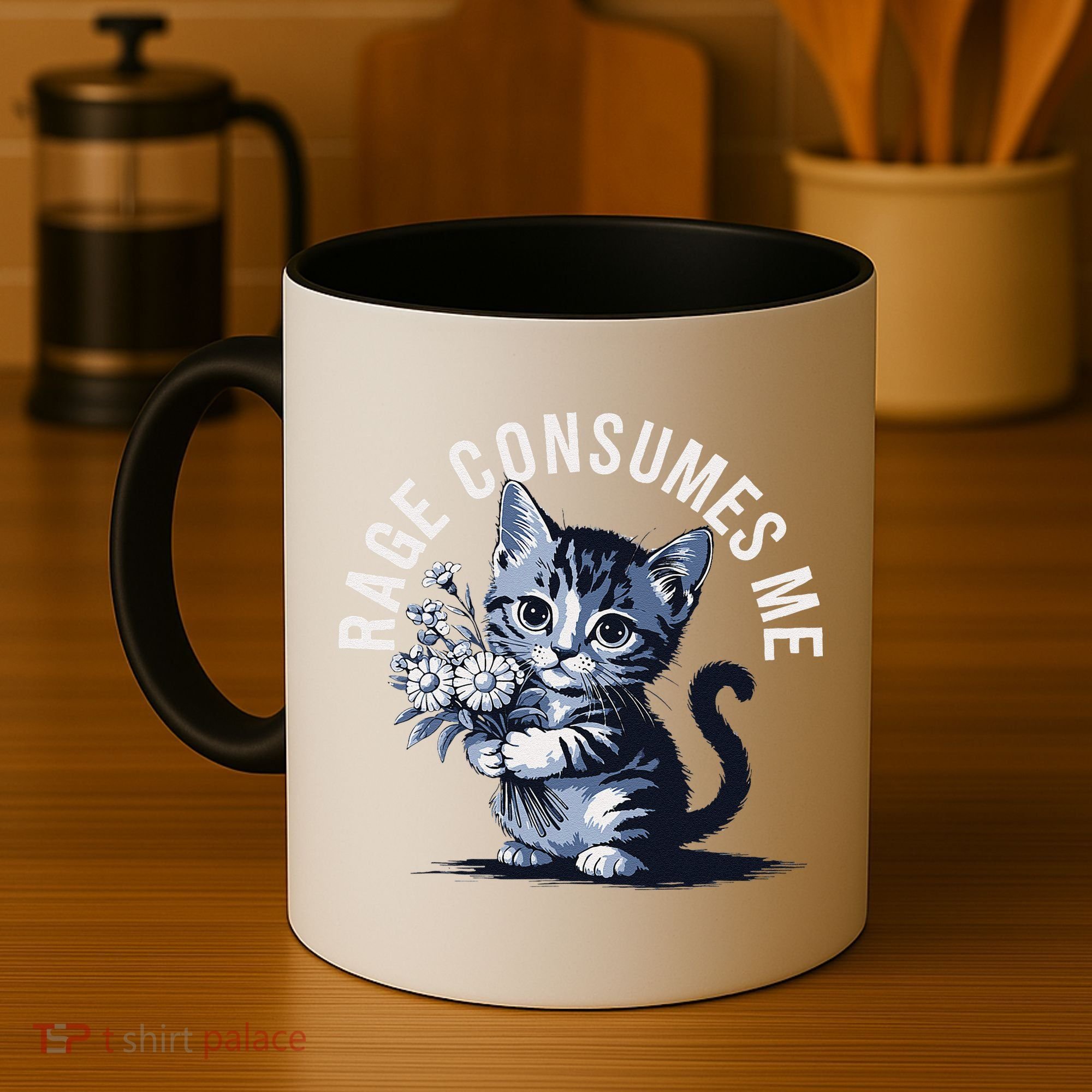 Rage Consumes Me Funny Cat Meme Coffee Mug