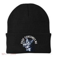 Rage Consumes Me Funny Cat Meme Beanie thumb 0