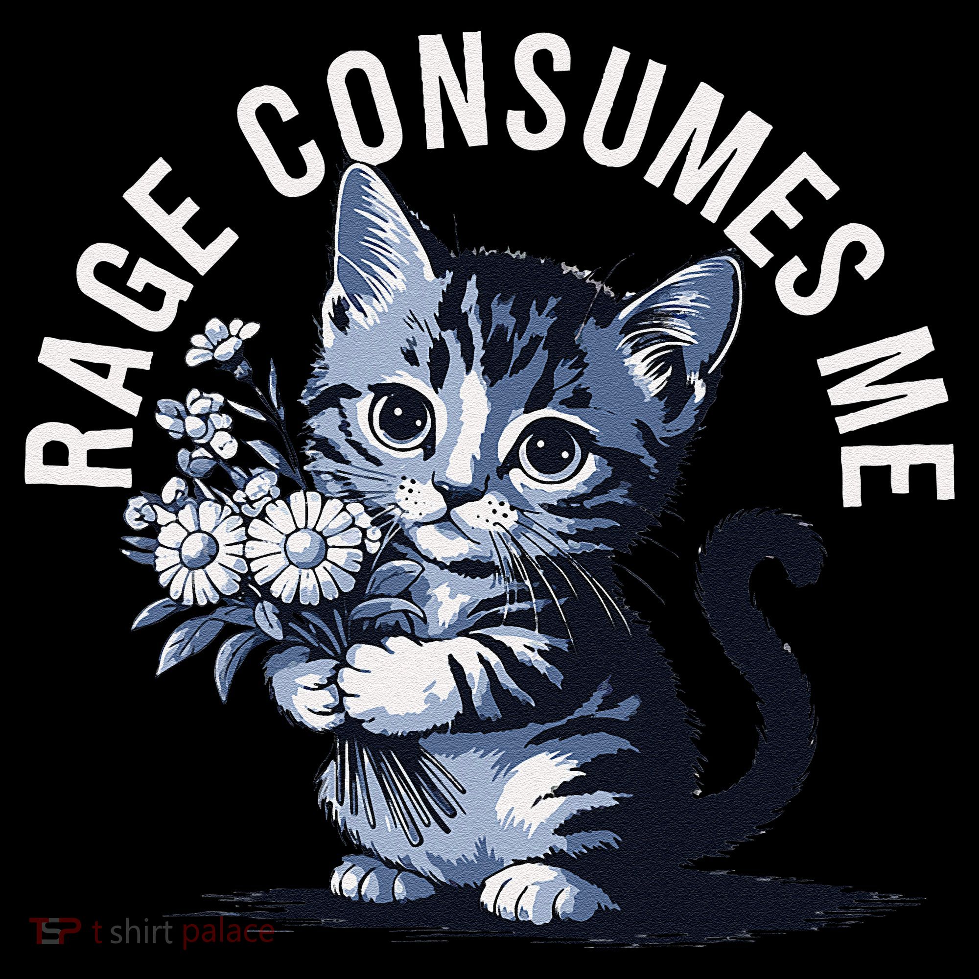Rage Consumes Me Funny Cat Meme Coaster