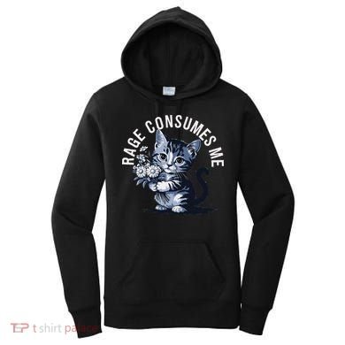 Rage Consumes Me Funny Cat Meme Women's Hoodie