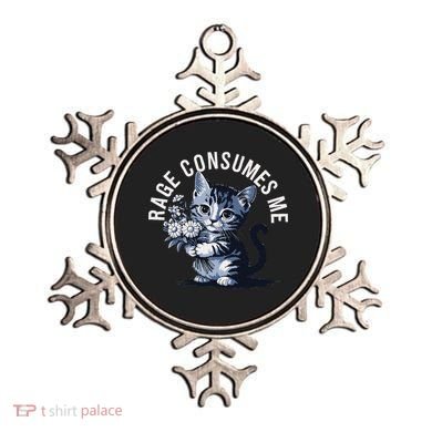 Rage Consumes Me Funny Cat Meme Ornament