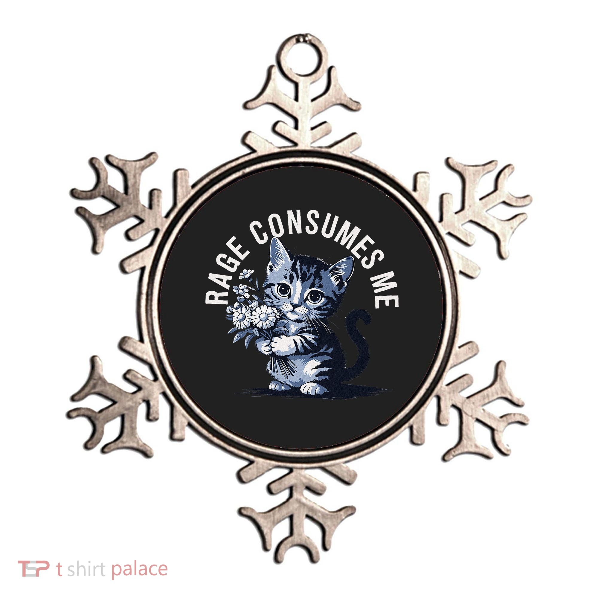 Rage Consumes Me Funny Cat Meme Ornament