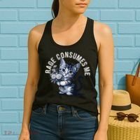 Rage Consumes Me Funny Cat Meme Women's Tank Top thumb 2
