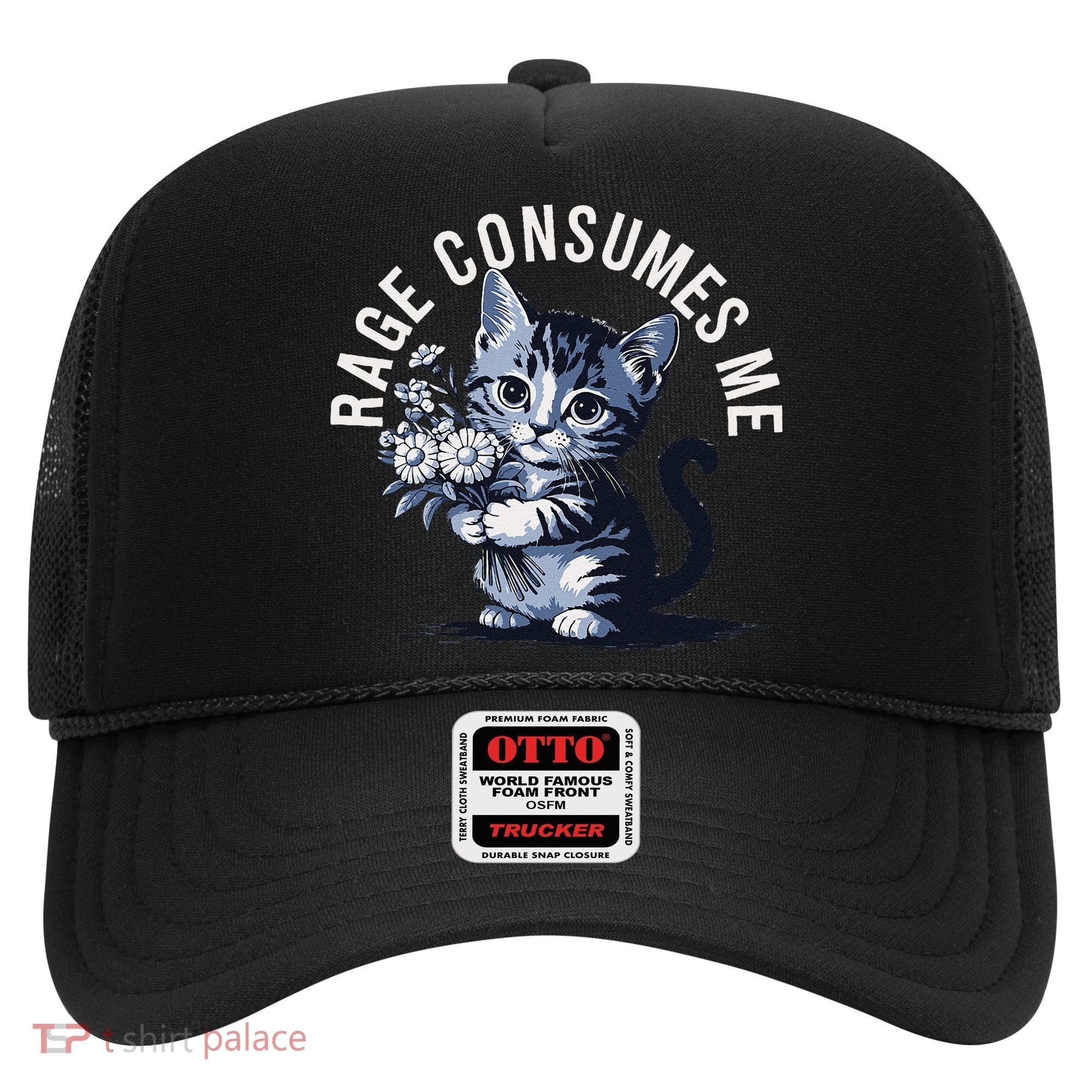 Rage Consumes Me Funny Cat Meme Hat