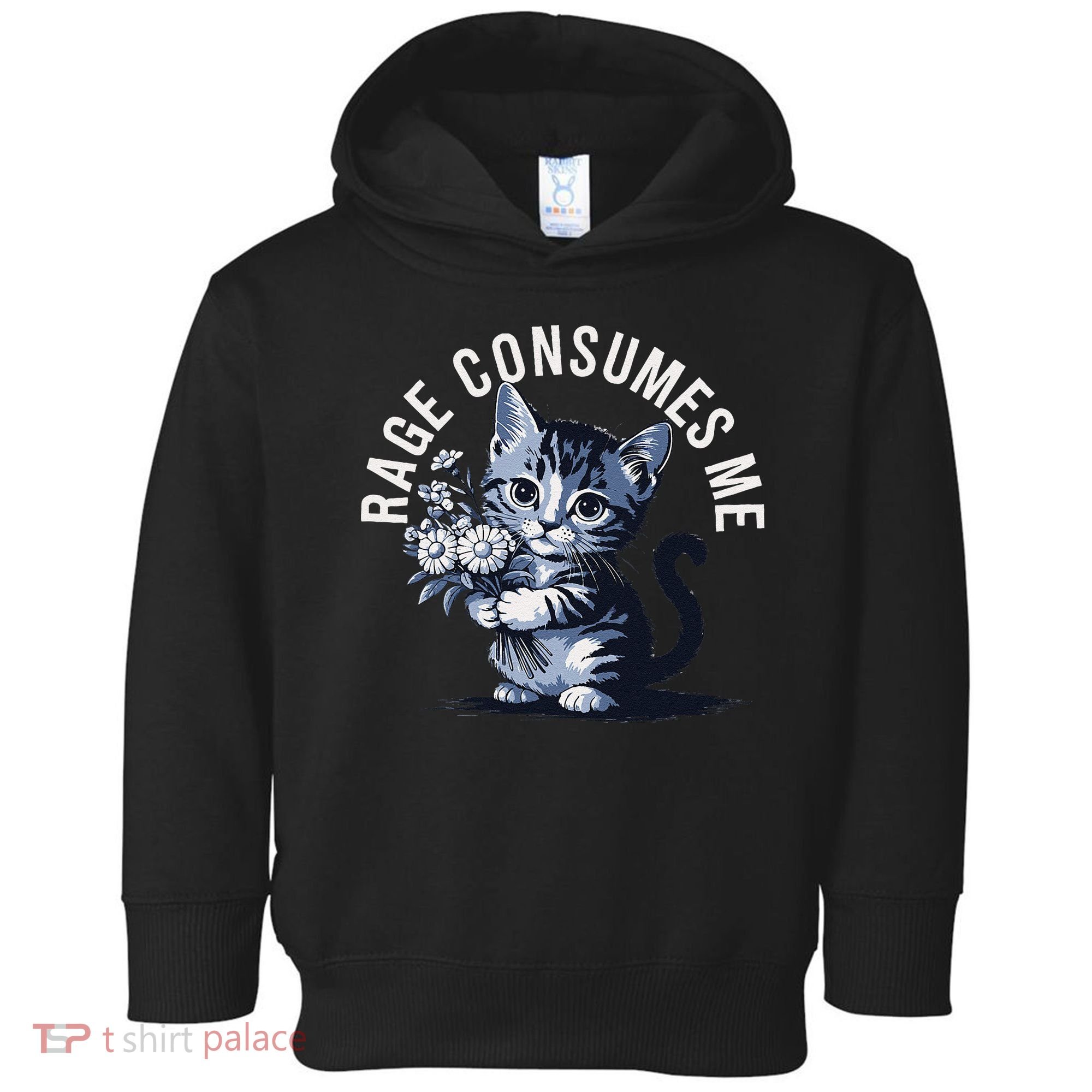 Rage Consumes Me Funny Cat Meme Toddler Hoodie