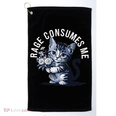 Rage Consumes Me Funny Cat Meme Golf Towel