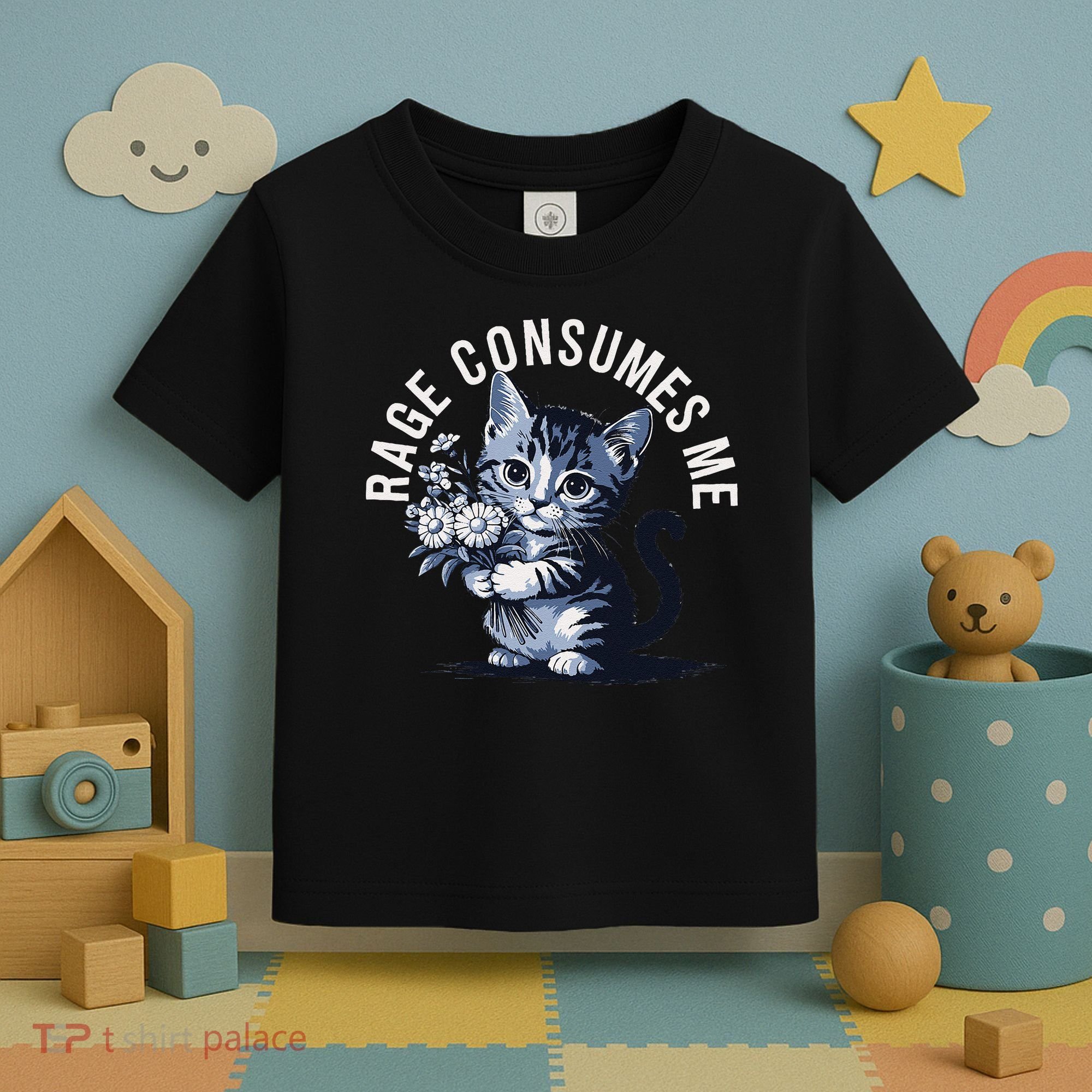 Rage Consumes Me Funny Cat Meme Toddler T-Shirt