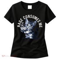 Rage Consumes Me Funny Cat Meme Women's T-Shirt thumb 0