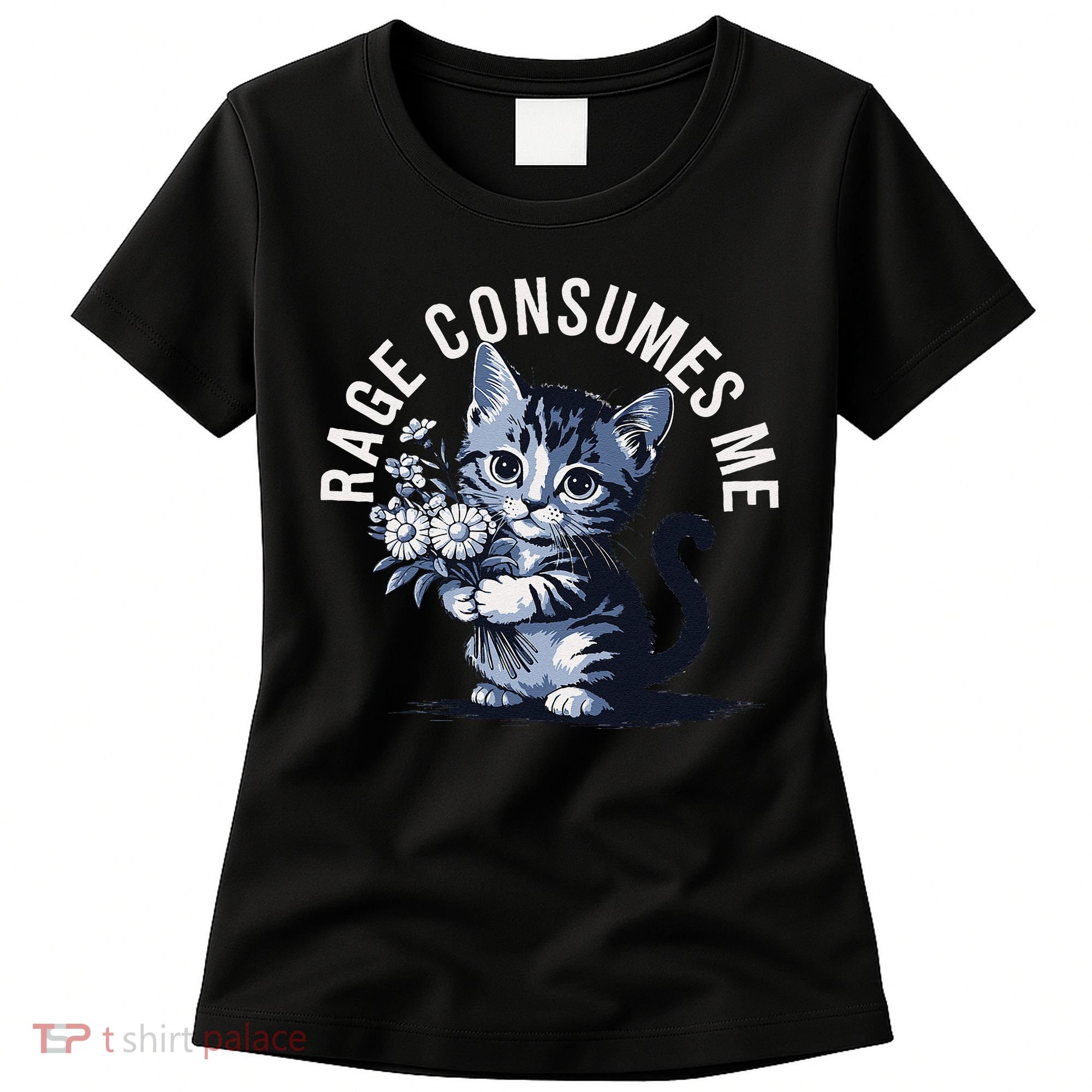 Rage Consumes Me Funny Cat Meme Women's T-Shirt