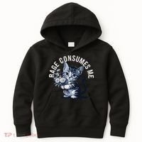 Rage Consumes Me Funny Cat Meme Kids Hoodie thumb 0