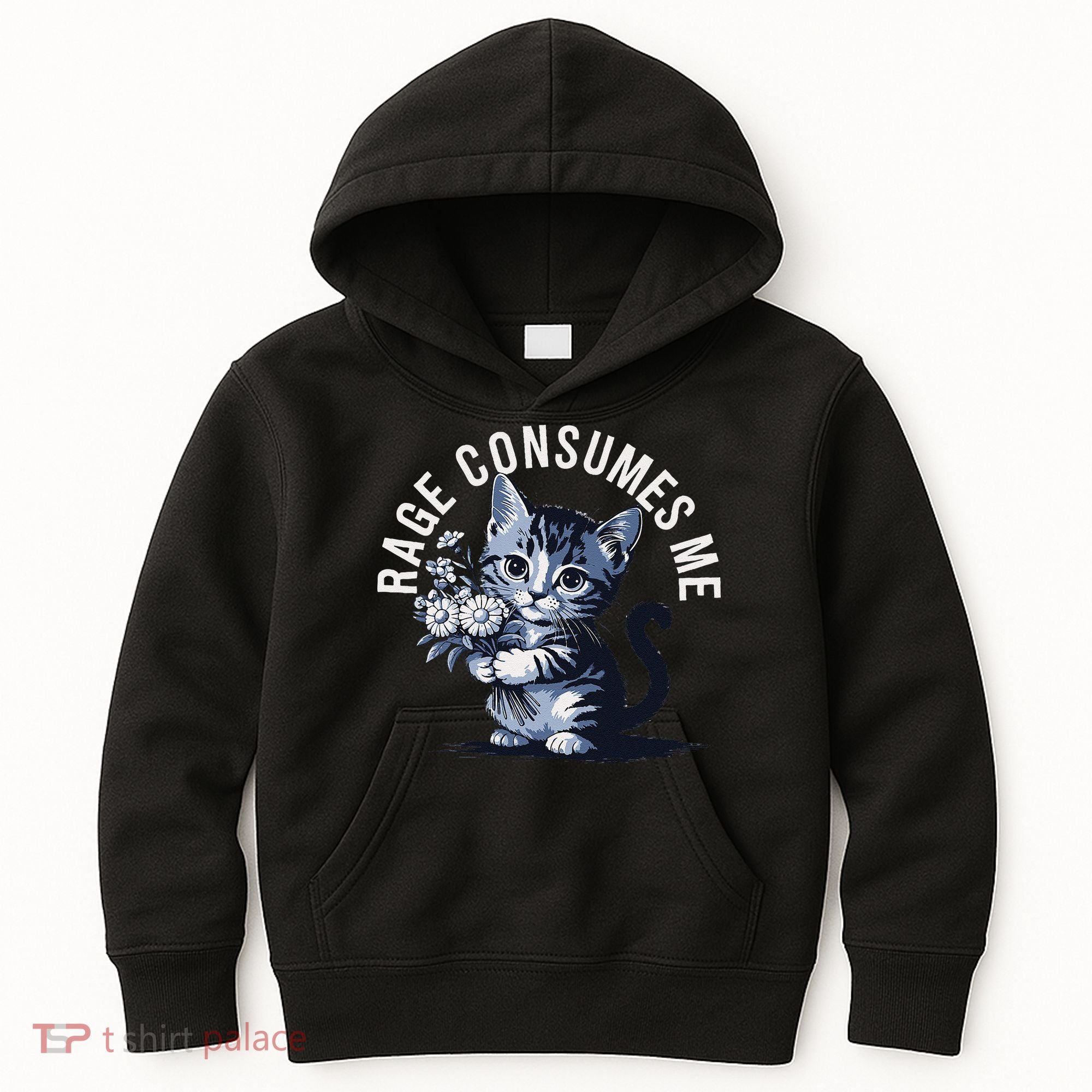 Rage Consumes Me Funny Cat Meme Kids Hoodie