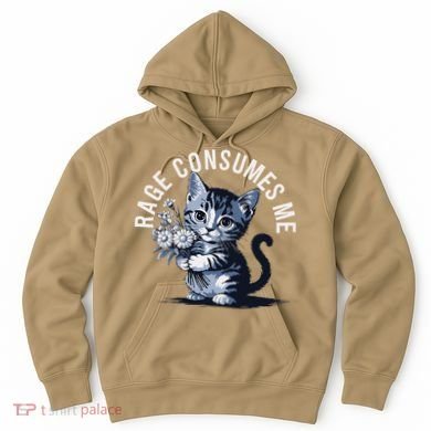 Rage Consumes Me Funny Cat Meme Hoodie